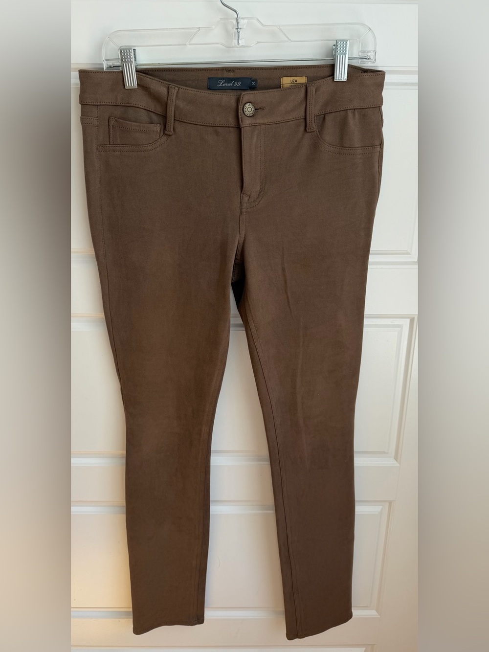 Level 99 Liza Skinny Pants Brown Waist 30 Like New
